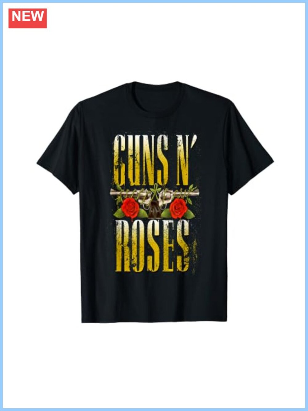 Guns N' Roses Big Guns Graphic Tee Rock Band Classic Fit Concert Shirt